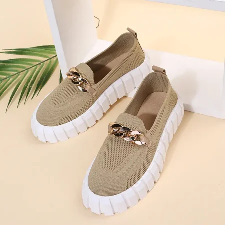 Women‘s Breathable Knit Sneakers Platform Metal Chain Solid Color Low Top Casual Shoes Women‘s Sport Shoes
Women‘s Breathable Knit Sneakers Platform Metal Chain Solid Color Low Top Casual Shoes Women‘s Sport Shoes