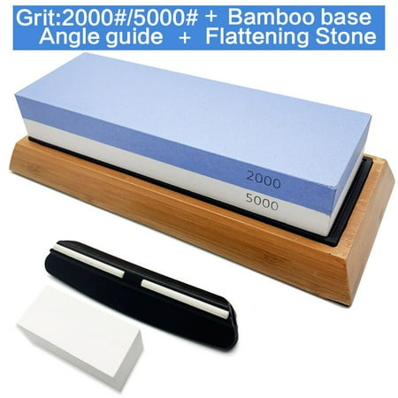 Professional Whetstone Knifes Sharpening Stone 2 Side Grit Waterstone Whetstone Knife Sharpener Non-Slip Bamboo Base Angle Guide
Professional Whetstone Knifes Sharpening Stone 2 Side Grit Waterstone Whetstone Knife Sharpener Non-Slip Bamboo Base Angle Guide