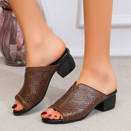 Ykohkofe Ladies Fashion Summer Solid Color Hollow Carved Thick High Heel Retro Sandals
Ykohkofe Ladies Fashion Summer Solid Color Hollow Carved Thick High Heel Retro Sandals