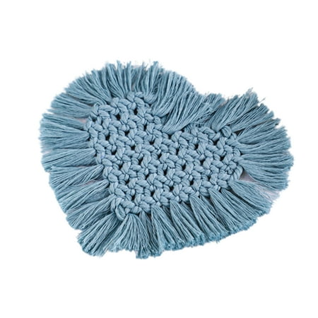 HEVIRGO Coaster Hand-woven Insulated Bohemian Style Love Heart Shaped Tassel Cup Pad for Home Cotton
HEVIRGO Coaster Hand-woven Insulated Bohemian Style Love Heart Shaped Tassel Cup Pad for Home Cotton