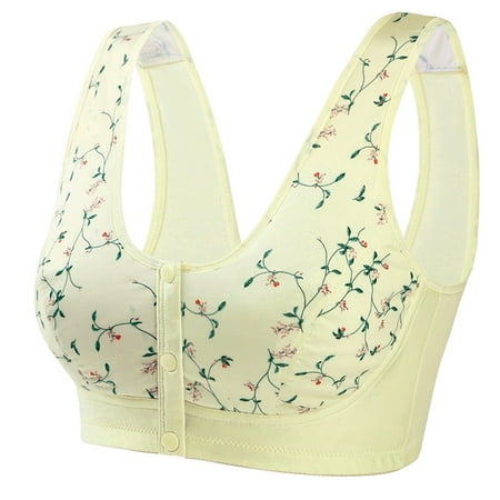 Women Full Coverage Bra Wome No Steel Ring Front Button Vest Style Floral Print Bras
Women Full Coverage Bra Wome No Steel Ring Front Button Vest Style Floral Print Bras