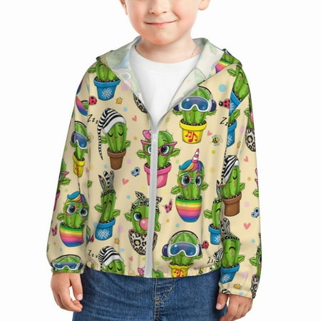 Sun Hoodie for Kids Cute Cartoon Cactus Long Sleeve Swim Fishing Shirts Sun Protection Zip Up Jacket Clothing Athletic Hoodie
Sun Hoodie for Kids Cute Cartoon Cactus Long Sleeve Swim Fishing Shirts Sun Protection Zip Up Jacket Clothing Athletic Hoodie