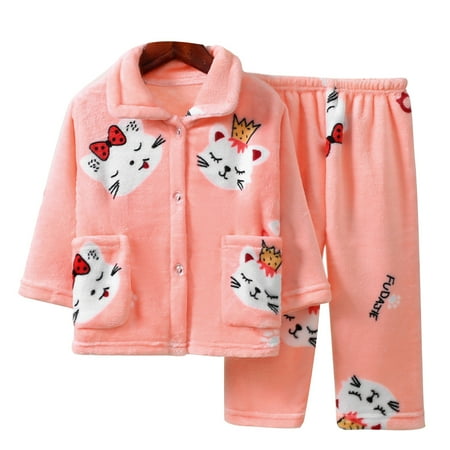 HuaAngel Boys Girls Button Down Winter Warm Fleece Pajama Set Kids Autumn Long Sleeve Sleepwear with Pockets
HuaAngel Boys Girls Button Down Winter Warm Fleece Pajama Set Kids Autumn Long Sleeve Sleepwear with Pockets