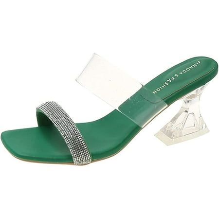 CoCopeaunts Low Heeled Sandal for Women Chunky Heels Fashion Rhinestones Dressy Sandals Open Toe Slip On Clear Block Sandals
CoCopeaunts Low Heeled Sandal for Women Chunky Heels Fashion Rhinestones Dressy Sandals Open Toe Slip On Clear Block Sandals