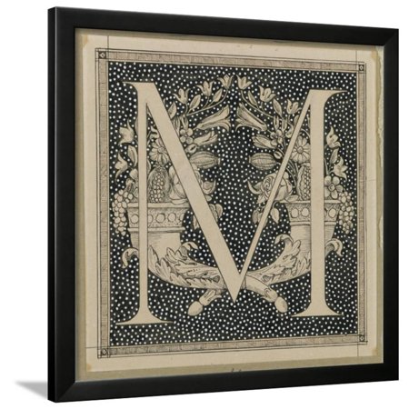 Capital Letter M, Illustration from 'The Life of Our Lord Jesus Christ' Framed Print Wall Art By James Tissot