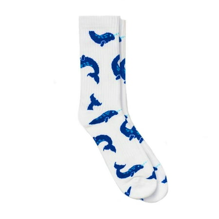 Human Knowledge Men s Sea Animal Narwhal Athletic Crew Socks