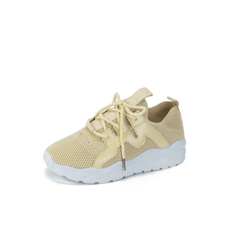 Daeful Ladies Walking Shoes Mesh Sock Sneakers Lace Up Running Shoe Breathable Knit Upper Flats Womens Lightweight Beige 6.5
Daeful Ladies Walking Shoes Mesh Sock Sneakers Lace Up Running Shoe Breathable Knit Upper Flats Womens Lightweight Beige 6.5