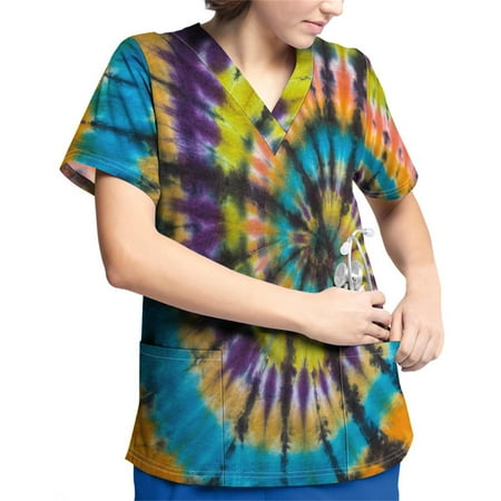 QWANG 2023 Plus Size Printed Scrub Working Uniform Tops For Women V-Neck Short Sleeve T-Shirts Workwear Tee With Pockets
QWANG 2023 Plus Size Printed Scrub Working Uniform Tops For Women V-Neck Short Sleeve T-Shirts Workwear Tee With Pockets