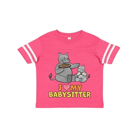 Inktastic I Love My Babysitter Hippos Gift Toddler Boy or Toddler Girl T-Shirt