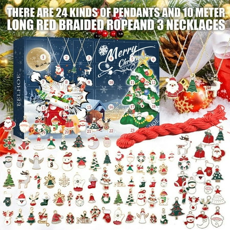 Christmas 24 days Countdown Gift Box For Toddlers Necklace Christmas Small Accessories Pendant Suitable for Christmas Holiday Decoration
Christmas 24 days Countdown Gift Box For Toddlers Necklace Christmas Small Accessories Pendant Suitable for Christmas Holiday Decoration