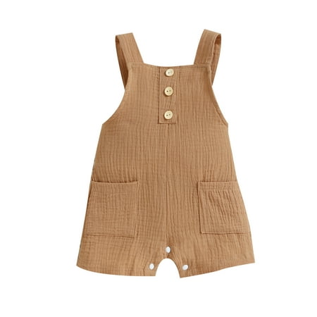 jaweiw Baby Suspender Romper for Boys Girls Sleeveless Backless Solid Color Elastic Waist Crotch Snap Button One Piece Jumpsuit
jaweiw Baby Suspender Romper for Boys Girls Sleeveless Backless Solid Color Elastic Waist Crotch Snap Button One Piece Jumpsuit