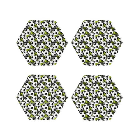 Coasters Set of 4 - Soccer and Football Drink Coasters for Tabletop Protection Leather Coasters for Living Room Decor and Housewarming Gift Hexagon
Coasters Set of 4 - Soccer and Football Drink Coasters for Tabletop Protection Leather Coasters for Living Room Decor and Housewarming Gift Hexagon