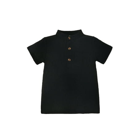 Wassery Toddle Boys Shirts Short Sleeve Buttons Black Tops Little Boys Casual Summer Tops
Wassery Toddle Boys Shirts Short Sleeve Buttons Black Tops Little Boys Casual Summer Tops