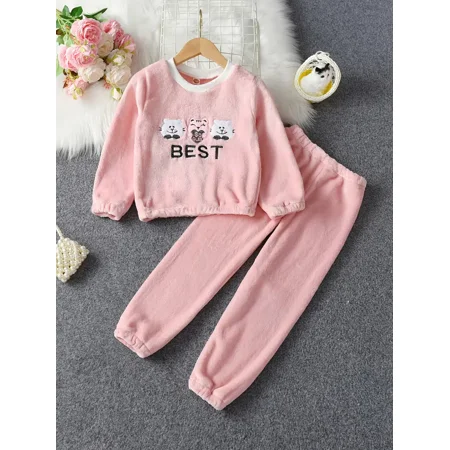 Children‘s Flannel Pajamas Cute Animal Print Round Neck Long Sleeve Top & Pants Set For Girls
Children‘s Flannel Pajamas Cute Animal Print Round Neck Long Sleeve Top & Pants Set For Girls