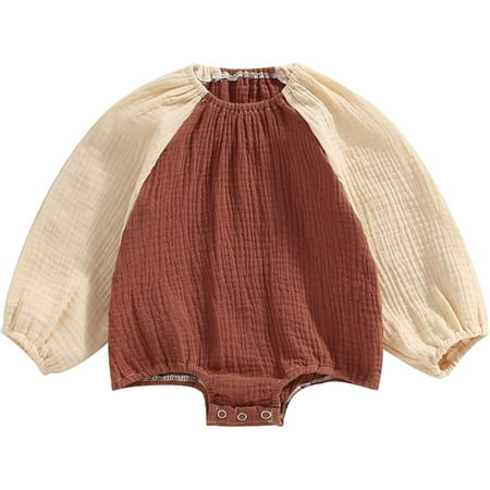 PIKADINGNIS Newborn Baby Boy Girl Cotton Linen Clothes Color Block Long Sleeve Romper Onesie Oversized Crewneck Pullover Bodysuit
PIKADINGNIS Newborn Baby Boy Girl Cotton Linen Clothes Color Block Long Sleeve Romper Onesie Oversized Crewneck Pullover Bodysuit