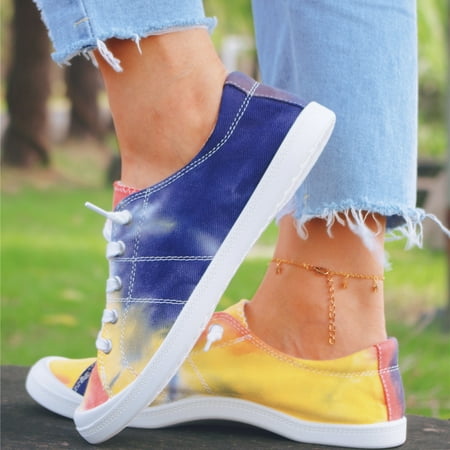Women s Tie-Dye Canvas Shoes Lightweight Non Slip Lace Up Sneakers Low Top Round Toe Shoes
Women s Tie-Dye Canvas Shoes Lightweight Non Slip Lace Up Sneakers Low Top Round Toe Shoes