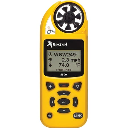 Kestrel 5500 Pocket Weather Meter with LiNK and Vane Mount Yellow