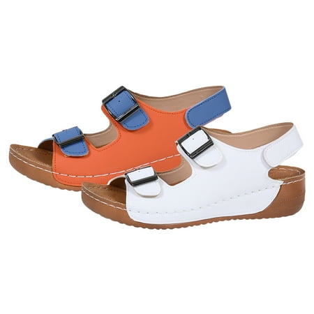 Ladies Summer Retro Color Blocking Buckle Slope Heel Thick Bottom Large Size Fish Mouth Sandals Holiday Party Summer Fall Versatile
Ladies Summer Retro Color Blocking Buckle Slope Heel Thick Bottom Large Size Fish Mouth Sandals Holiday Party Summer Fall Versatile