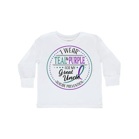 Inktastic Suicide Prevention- I Wear Teal and Purple for My Great Uncle Gift Toddler Boy or Toddler Girl Long Sleeve T-Shirt
Inktastic Suicide Prevention- I Wear Teal and Purple for My Great Uncle Gift Toddler Boy or Toddler Girl Long Sleeve T-Shirt
