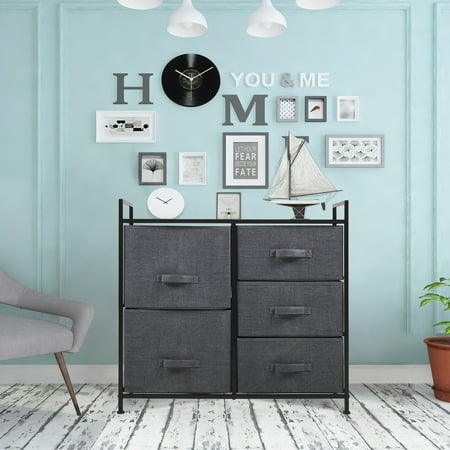 Suzicca Non-Woven Drawer Rack With 5 Easy Pull Drawers Storage Tower Organizer Unit - black gray
Suzicca Non-Woven Drawer Rack With 5 Easy Pull Drawers Storage Tower Organizer Unit - black gray