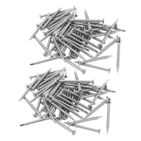 100PCS Cross Countersunk Head Screws 304 Stainless Steel Drill Screws Nominal Length 50mm M4.2-18
100PCS Cross Countersunk Head Screws 304 Stainless Steel Drill Screws Nominal Length 50mm M4.2-18