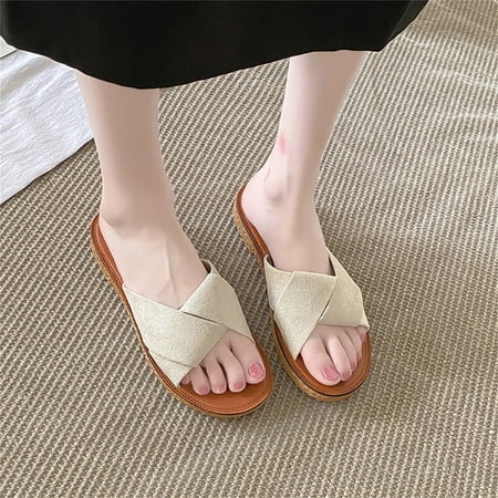 HIBRO Fashion Summer Women Slippers Cross Strap Solid Color Flat Bottom Comfortable Casual
HIBRO Fashion Summer Women Slippers Cross Strap Solid Color Flat Bottom Comfortable Casual