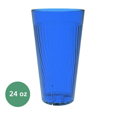 24 Oz. Belize Tumbler Polycarbonate Blue Pack of 6 4 packs
