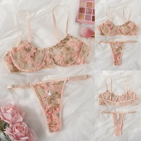 Underwear Women Sexy Flowers Embroidery Bralette Lace Bra Bustier Lingerie Thong Underwear
Underwear Women Sexy Flowers Embroidery Bralette Lace Bra Bustier Lingerie Thong Underwear