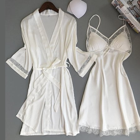Viworld Sleepwear For Womens Pajamas For Women New Satin Silk Pajamas Nightdress Women Robes Underwear Sleepwear Lingerie
Viworld Sleepwear For Womens Pajamas For Women New Satin Silk Pajamas Nightdress Women Robes Underwear Sleepwear Lingerie