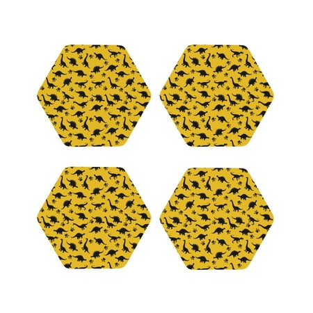 Coasters Set of 4 - Dinosaur print Drink Coasters for Tabletop Protection Leather Coasters for Living Room Decor and Housewarming Gift Hexagon
Coasters Set of 4 - Dinosaur print Drink Coasters for Tabletop Protection Leather Coasters for Living Room Decor and Housewarming Gift Hexagon