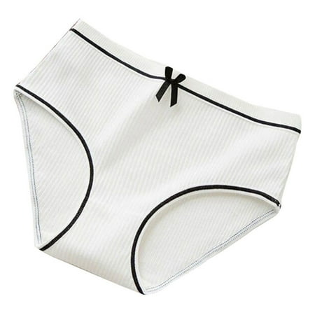 Women s Underwear Low Waist Threaded Underwears for Girls XL Gray
