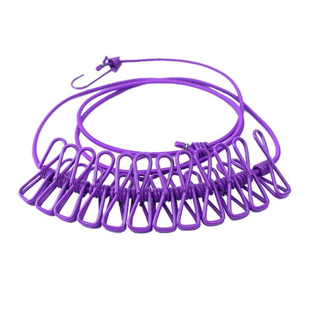 Cuoff Home Decor Portable Clothesline with 12 Clothespins Windproof Travel Clothesline Stretchy Retractable Elastic Laundry Clothes Line Room Decor 
Cuoff Home Decor Portable Clothesline with 12 Clothespins Windproof Travel Clothesline Stretchy Retractable Elastic Laundry Clothes Line Room Decor