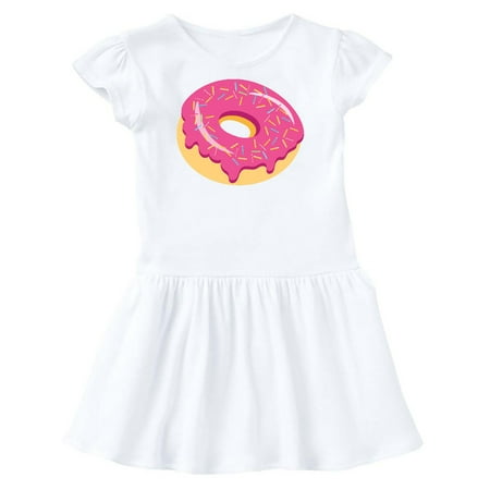 Inktastic Pink Donut with Sprinkles Gift Toddler Girl Dress
