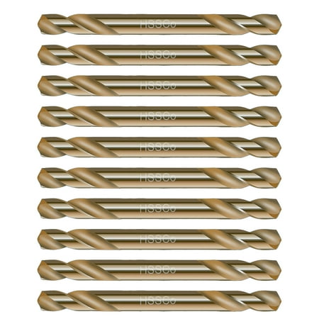 Max-Craft HSS Cobalt Drill Bit Set Double End Twist Drill Steel Metal Iron 10Pcs 7/32 inch
Max-Craft HSS Cobalt Drill Bit Set Double End Twist Drill Steel Metal Iron 10Pcs 7/32 inch