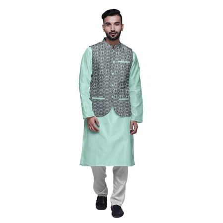 Atasi Indian Traditional Kurta Churidar Pajama Set With Nehru Jacket For Men
Atasi Indian Traditional Kurta Churidar Pajama Set With Nehru Jacket For Men