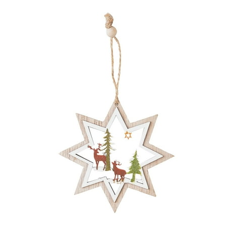 Veki Star Pendant Christmas Hollow Pendant Christmas Decoration Wooden Tree Lasers Double Five-Pointed Wooden Beads on String
Veki Star Pendant Christmas Hollow Pendant Christmas Decoration Wooden Tree Lasers Double Five-Pointed Wooden Beads on String