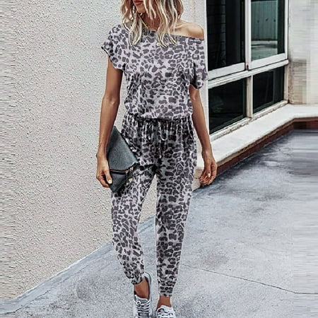 Rompers for women Women Fashion Short Sleeve Tops Jumpsuit Leopard Print Jumpsuits CHMORA
Rompers for women Women Fashion Short Sleeve Tops Jumpsuit Leopard Print Jumpsuits CHMORA