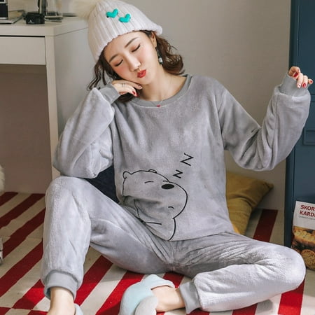 Ladies Pyjama Women Winter Flannel Pajama Set Fleece Pajamas Sleepwear Thick Warm Velvet Female Homewear Suit Cute Sweet Pijama
Ladies Pyjama Women Winter Flannel Pajama Set Fleece Pajamas Sleepwear Thick Warm Velvet Female Homewear Suit Cute Sweet Pijama