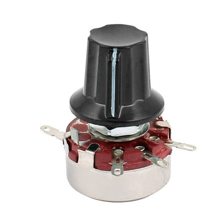 WTH 118 1K ohm 2W Single Turn Rotary Taper Carbon Potentiometer w Knob