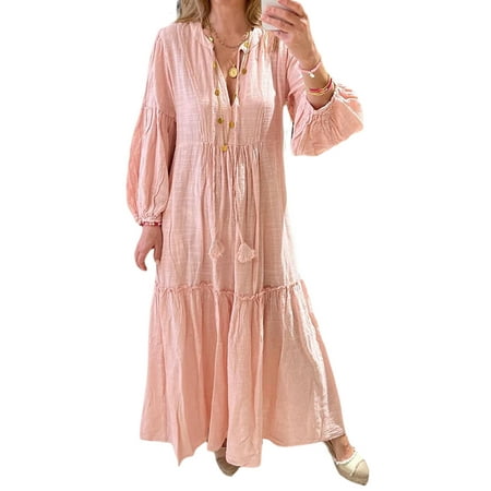 Thaisu Women s Nightgown Lace Nightdress Long Sleeve Bohemian Nightgown Sleepwear Pajama
Thaisu Women s Nightgown Lace Nightdress Long Sleeve Bohemian Nightgown Sleepwear Pajama