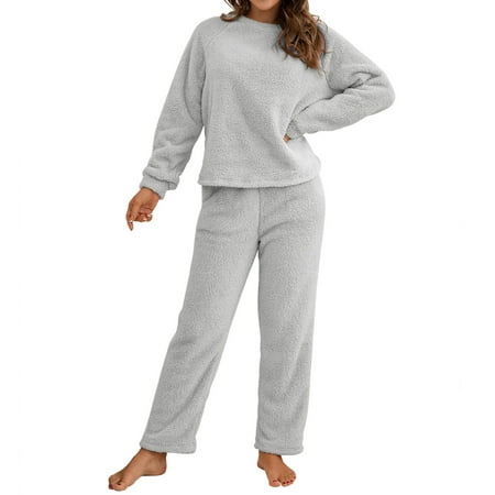 Loalirando Winter Fleece Pajamas Women Plush Warm Long Sleeve Sweatsuit and Trousers Sleepwear
Loalirando Winter Fleece Pajamas Women Plush Warm Long Sleeve Sweatsuit and Trousers Sleepwear