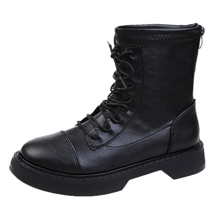 QYZEU Slippers Womens Womens Flat Boots Tan Fashion Women Artificial Leather Solid Color Autumn Thick Sole Square Heels Lace Up Short Booties Round Toe Shoes
QYZEU Slippers Womens Womens Flat Boots Tan Fashion Women Artificial Leather Solid Color Autumn Thick Sole Square Heels Lace Up Short Booties Round Toe Shoes