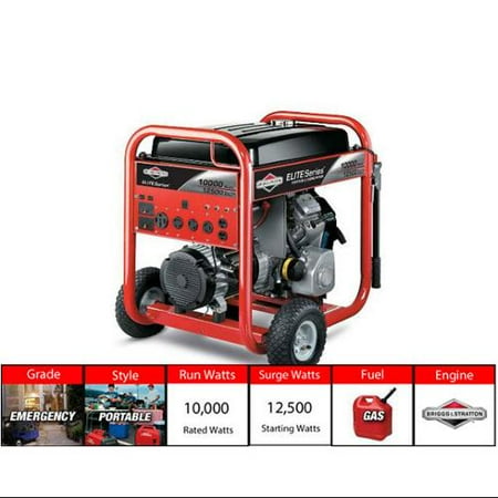 briggs & stratton elite 10000 watt gasoline portable generator
