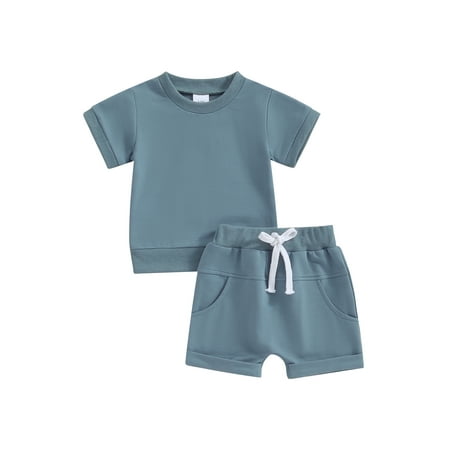 Qtinghua 2Pcs Infant Toddler Baby Boy Girl Summer Clothes Short Sleeve Tops T-Shirt with Shorts Outfits Blue 2-3 Years
Qtinghua 2Pcs Infant Toddler Baby Boy Girl Summer Clothes Short Sleeve Tops T-Shirt with Shorts Outfits Blue 2-3 Years