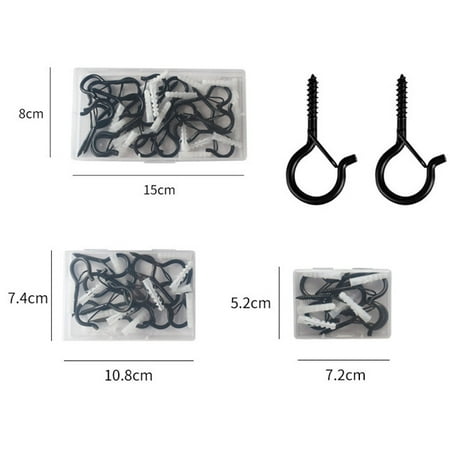 20 PCS Q Hanger Hooks with Safety Buckle Windproof Screw Hooks for Hanging Outdoor String Lights Ceiling Hooks for Hanging Plants Christmas Lights & Patio Lights 2.2 Inches Black
20 PCS Q Hanger Hooks with Safety Buckle Windproof Screw Hooks for Hanging Outdoor String Lights Ceiling Hooks for Hanging Plants Christmas Lights & Patio Lights 2.2 Inches Black