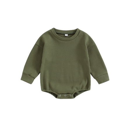 Emmababy Long Sleeve Round Neck Bodysuit for Babies in Casual Waffle Knit 
Emmababy Long Sleeve Round Neck Bodysuit for Babies in Casual Waffle Knit