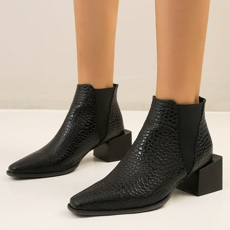 UTTOASFAY Clearance Shoes Women Boots Women S Pointed Snake Pattern Square Heel Fashion Oversized Booties Rollbacks
UTTOASFAY Clearance Shoes Women Boots Women S Pointed Snake Pattern Square Heel Fashion Oversized Booties Rollbacks