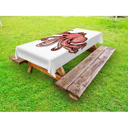 Octopus Outdoor Tablecloth Artistic Stylized Image of Octopus Underwater Wildlife Animal Illustration Print Decorative Washable Fabric Picnic Table Cloth 58 X 84 Inches Red Pink by Ambesonne
Octopus Outdoor Tablecloth Artistic Stylized Image of Octopus Underwater Wildlife Animal Illustration Print Decorative Washable Fabric Picnic Table Cloth 58 X 84 Inches Red Pink by Ambesonne