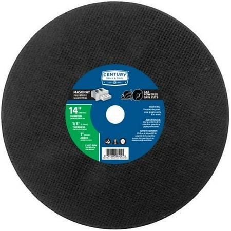 Century Drill & Tool 8515 Abrasive Saw Blade High Speed - 14 x 0.125 x 1 in.