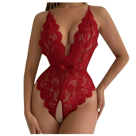DORKASM Women s Deep V Neck Lace Sexy Lingerie Bodysuit Teddy Crotchless Sleepwear One Piece Babydoll Red L
DORKASM Women s Deep V Neck Lace Sexy Lingerie Bodysuit Teddy Crotchless Sleepwear One Piece Babydoll Red L